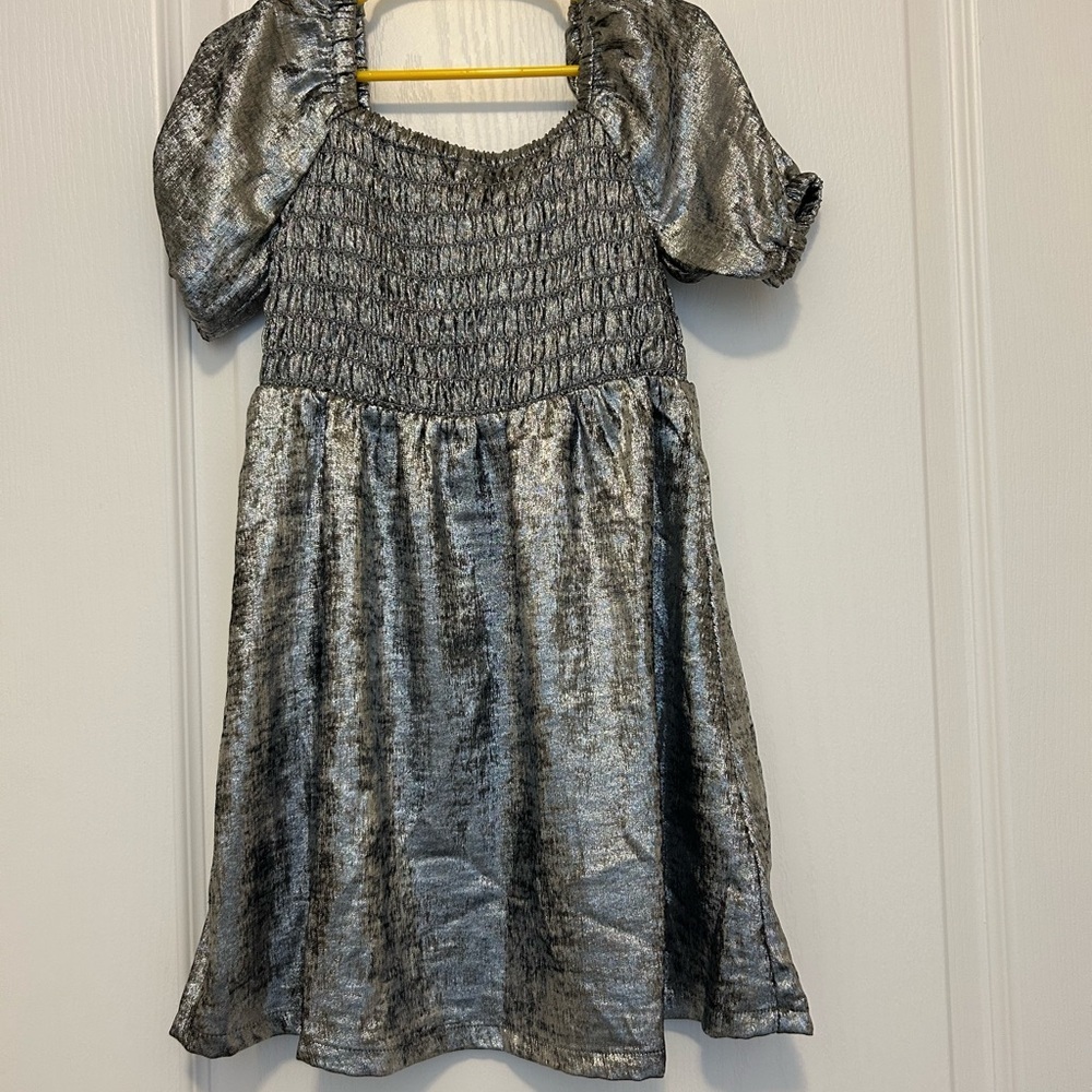 Old Navy Girls Metallic Silver Dress